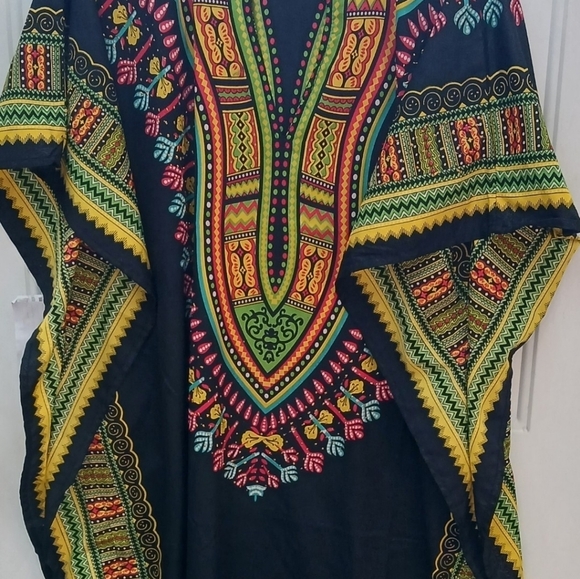 Colorful Patterned Kaftan Dress - Picture 2 of 6
